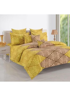 Swayam Sparkle Collection Flat Sheet With Pillowcase Cotton Multicolour Single 