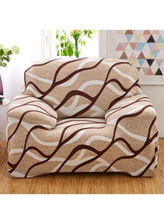 WEISDIN 3-Seater Sofa Slipcover Beige/Brown/White 90 x 140cm 
