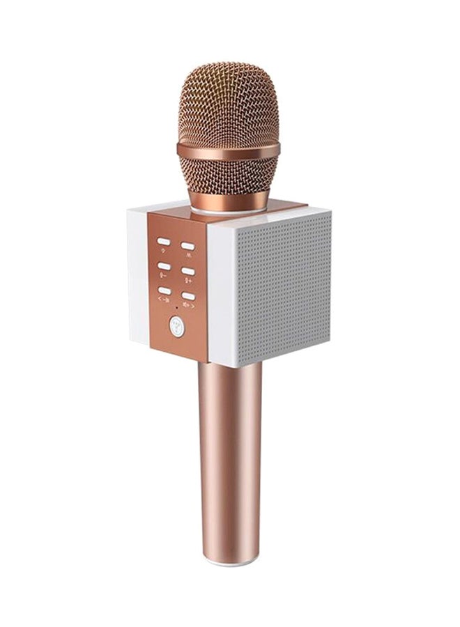 2 in 1 Wireless Bluetooth Karaoke Microphone Gold/White 