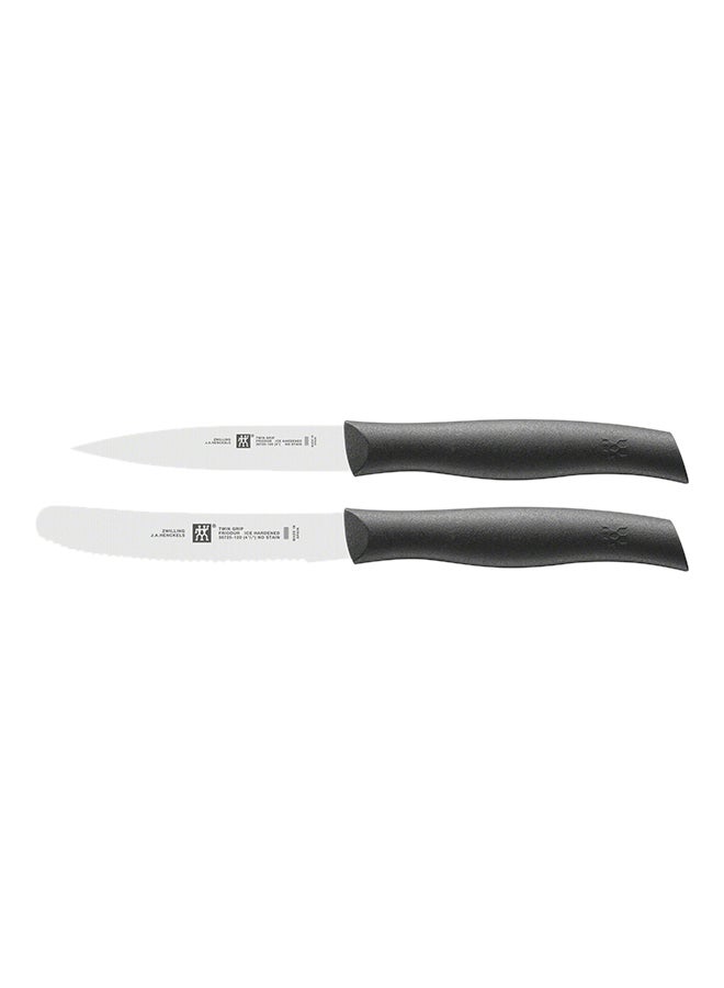 Zwilling 2-Piece Knife Set Silver/Black 