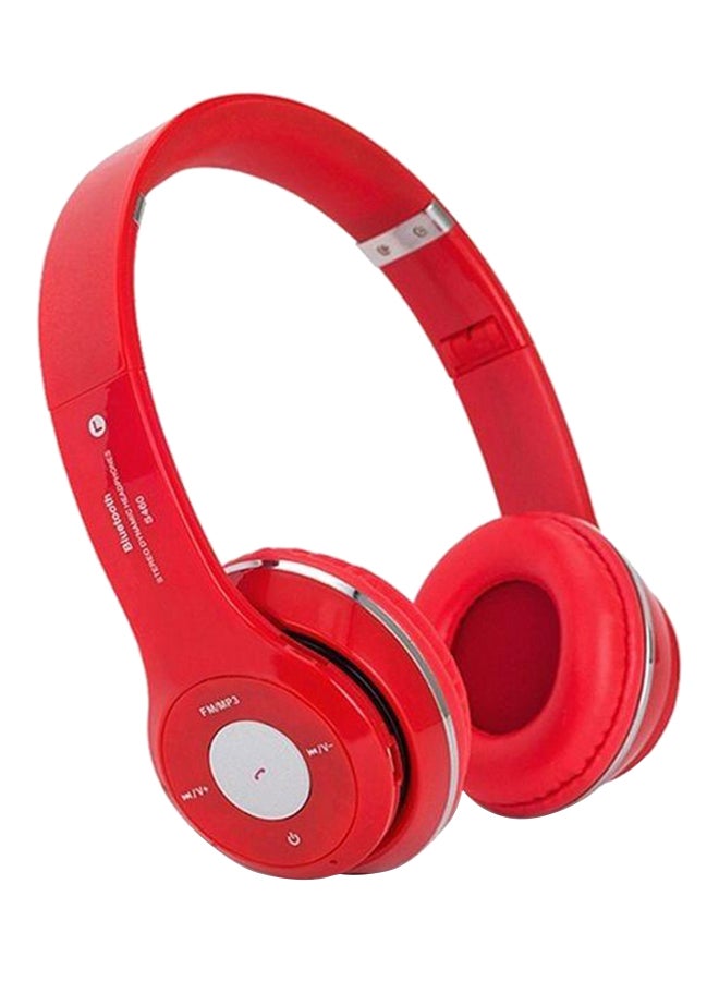 Generic Stereo Audifonos Bluetooth V2.1 EDR Headset S460 Auriculares Earphone Wireless FM MP3 Card Supported Radio With Control talk Red 