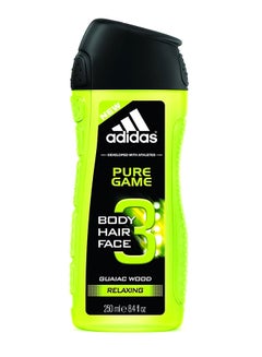 Adidas Pure Game Relaxing Body, Hair And Face Shower Gel Guaiac Wood 250ml  - Image 1