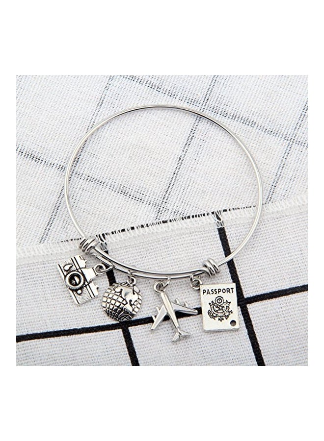 SEIRAA Stainless Steel Silver Plated Charm Bracelet - Image 3