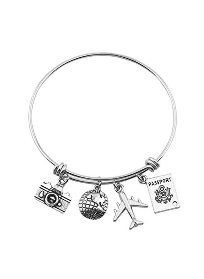 SEIRAA Stainless Steel Silver Plated Charm Bracelet - Image 1