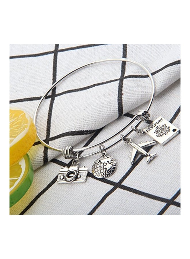 SEIRAA Stainless Steel Silver Plated Charm Bracelet - Image 5