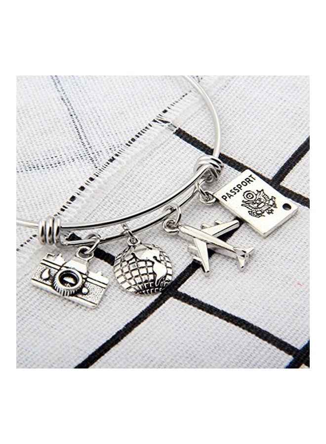 SEIRAA Stainless Steel Silver Plated Charm Bracelet - Image 2