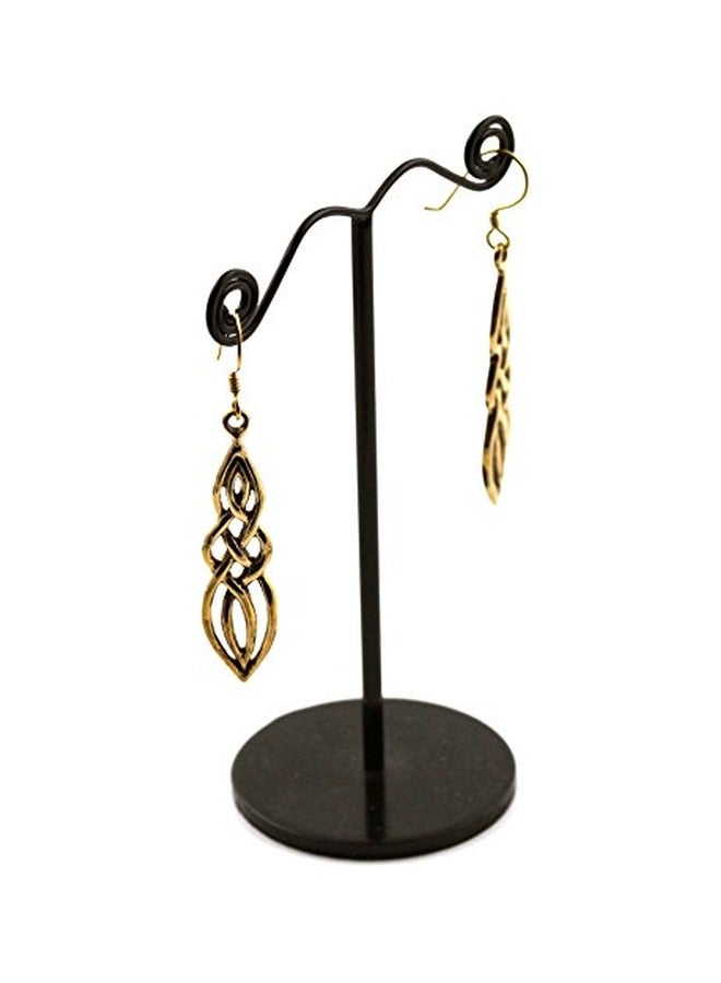 LynnAround Bronze Filigree Celtic Knot Dangle Earrings  - Image 2