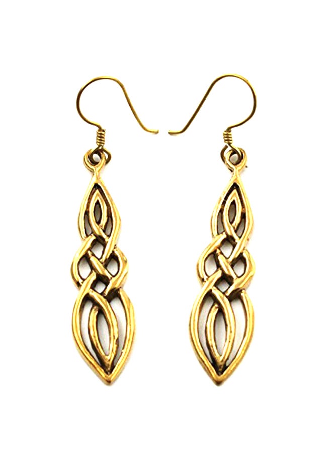 LynnAround Bronze Filigree Celtic Knot Dangle Earrings  - Image 1