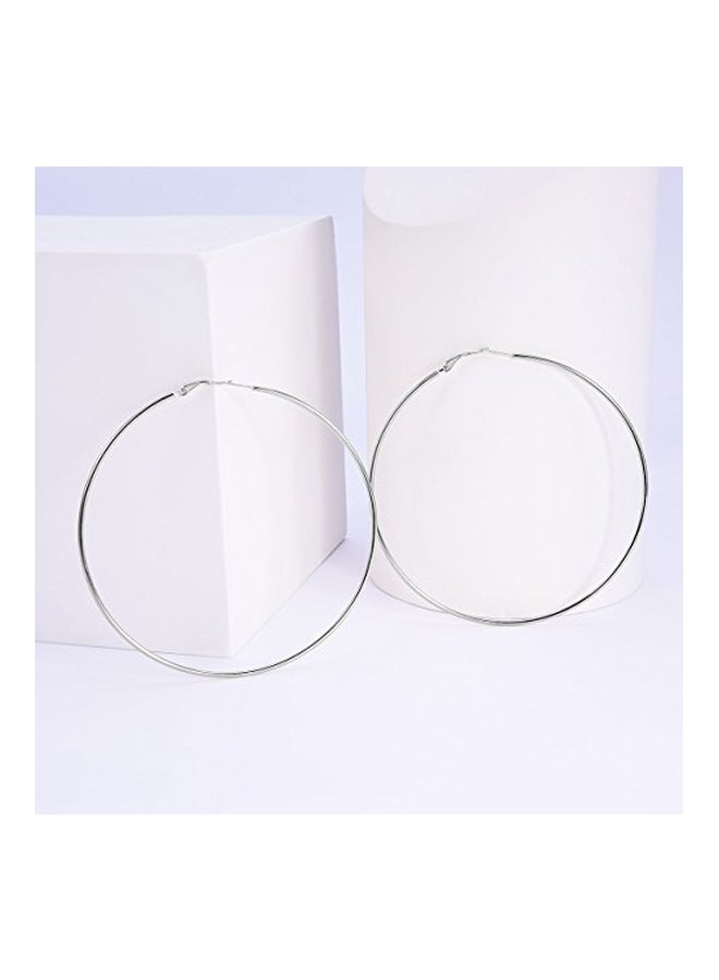 FOCALOOK Stainless Steel Large Circle Hoop Earrings - Image 5