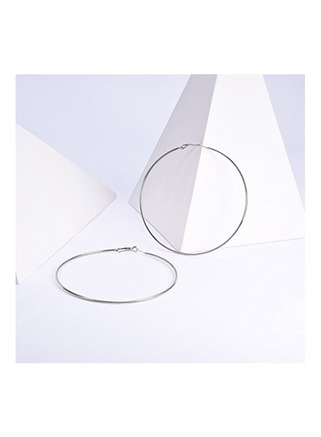 FOCALOOK Stainless Steel Large Circle Hoop Earrings - Image 4