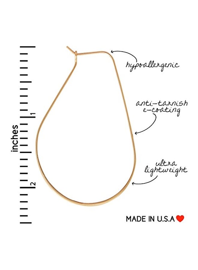 Humble Chic NY - 18 Karat Gold Plated Brass Geometric Design Hoop Earrings - Image 1