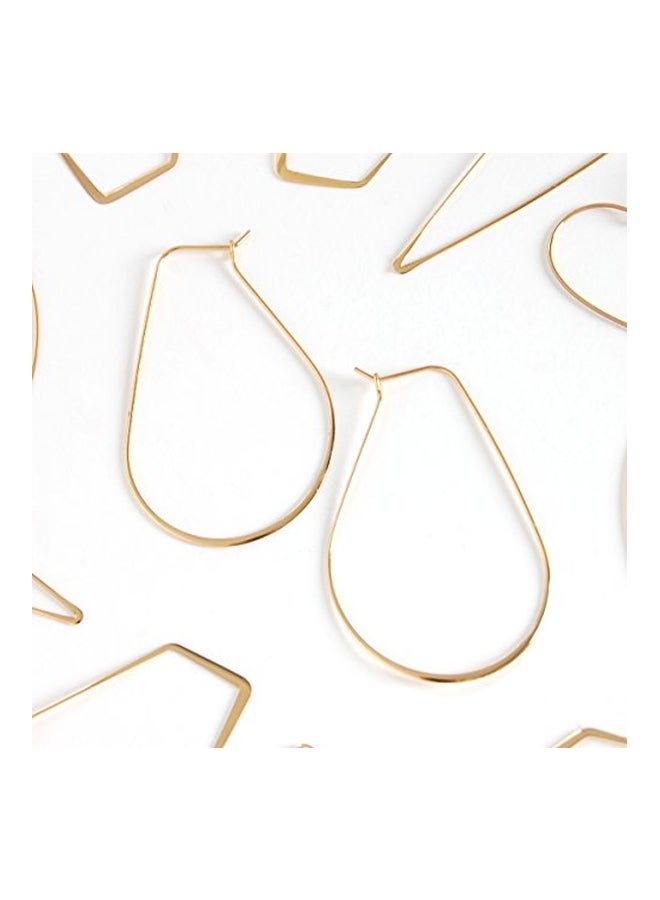Humble Chic NY - 18 Karat Gold Plated Brass Geometric Design Hoop Earrings - Image 1