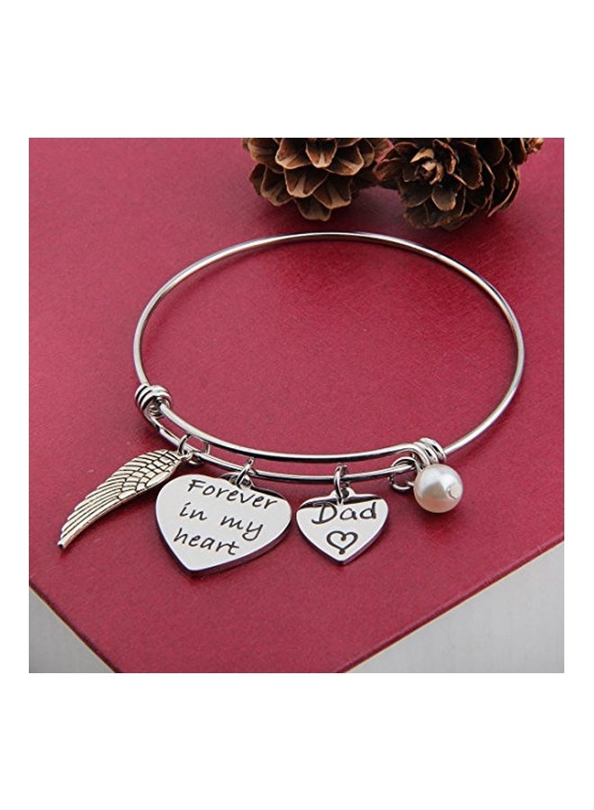 bobauna Stainless Steel Dad Memorial Bracelet - Image 3
