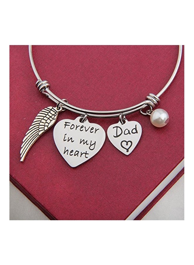bobauna Stainless Steel Dad Memorial Bracelet - Image 2