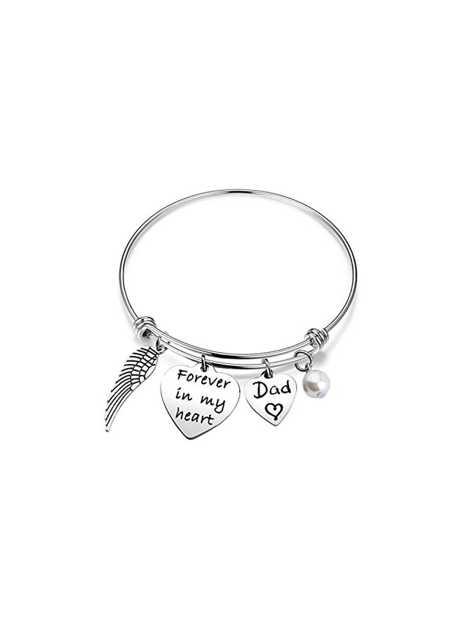 bobauna Stainless Steel Dad Memorial Bracelet - Image 1