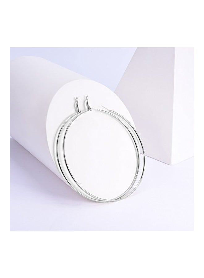 FOCALOOK Stainless Steel Large Circle Hoop Earrings - Image 3