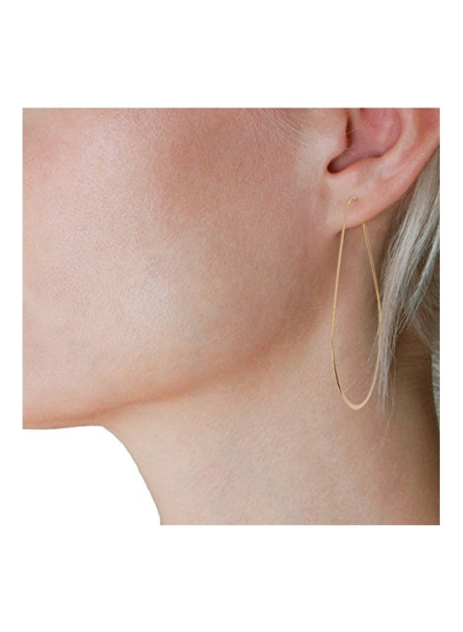 Humble Chic NY - 18 Karat Gold Plated Brass Geometric Design Hoop Earrings - Image 1