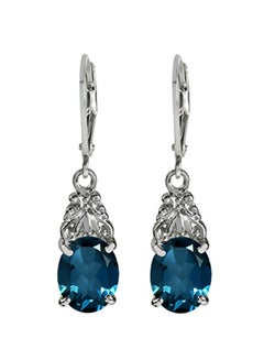 925 Sterling Silver Gold Plated 6.54 Ct Topaz Studded Dangle Earrings - v1553870375/N22640006A_1