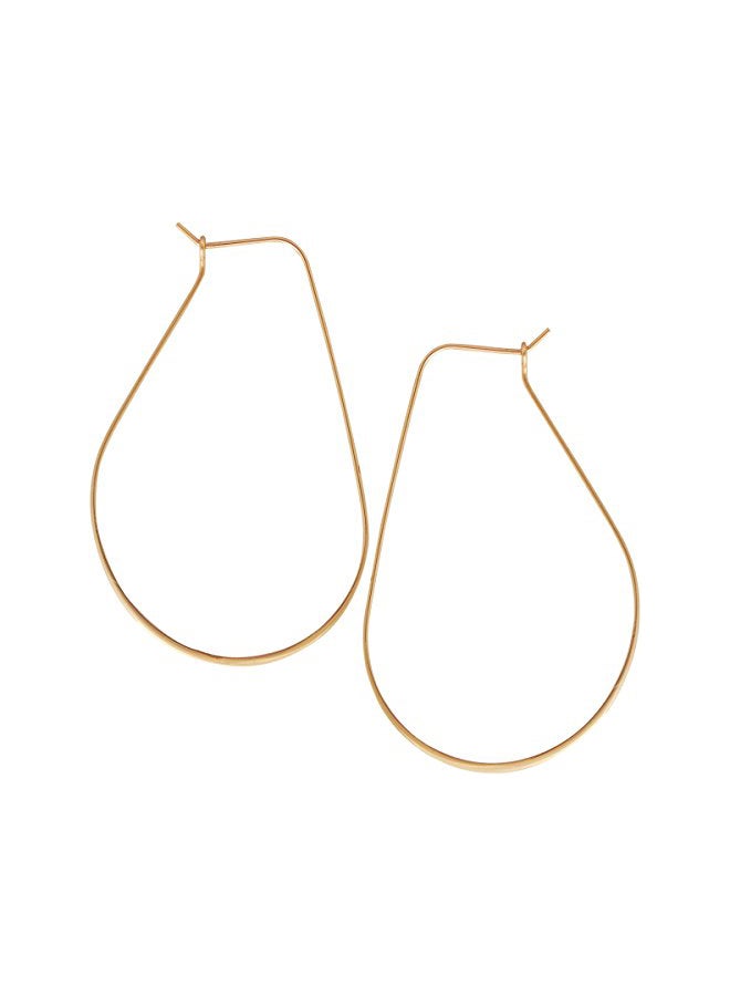 Humble Chic NY - 18 Karat Gold Plated Brass Geometric Design Hoop Earrings - Image 1