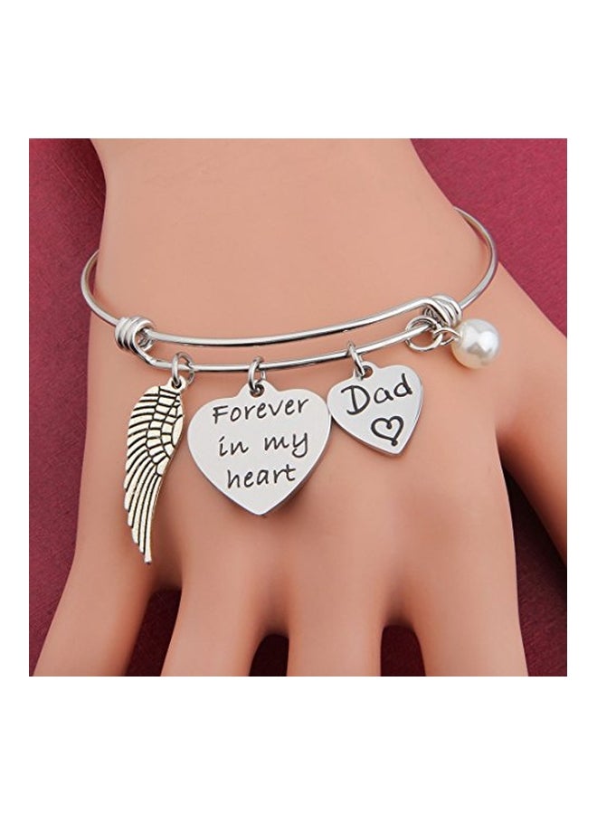 bobauna Stainless Steel Dad Memorial Bracelet - Image 4