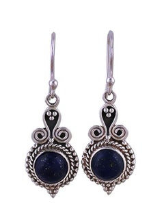 925 Sterling Silver 4.50 Ct Lapis Lazuli Studded Dangle Earrings - v1553870481/N22639971A_1