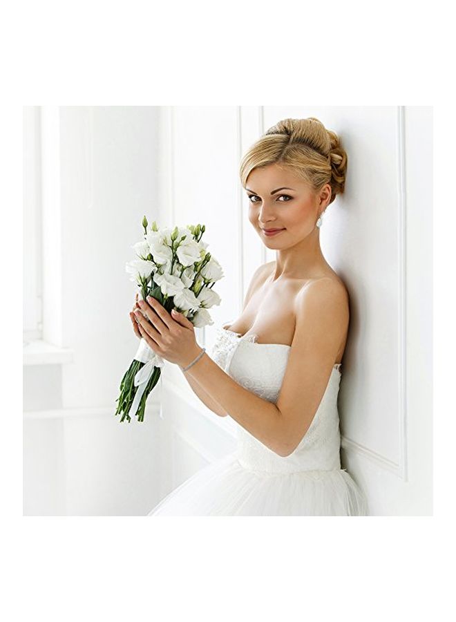 كايت آند كلوي سوار من النحاس المطلي بالذهب الأبيض عيار 18 قيراط مرصع بأحجار الزركونيا المكعبة - Image 5