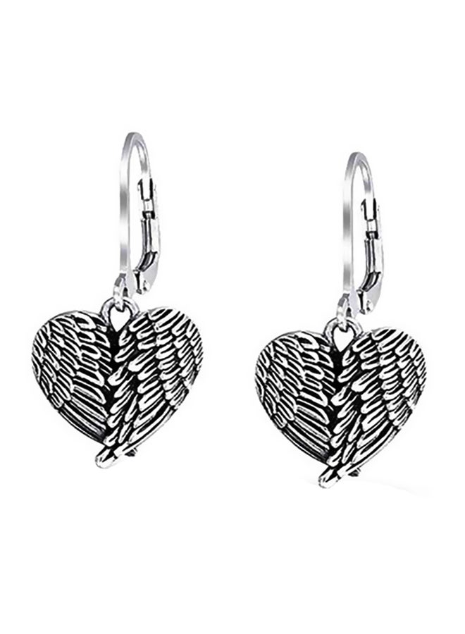 BLING JEWELRY - 925 Sterling Silver Feather Design Fashion Earrings - Image 1