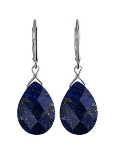 925 Sterling Silver Lapis Lazuli Studded Earrings