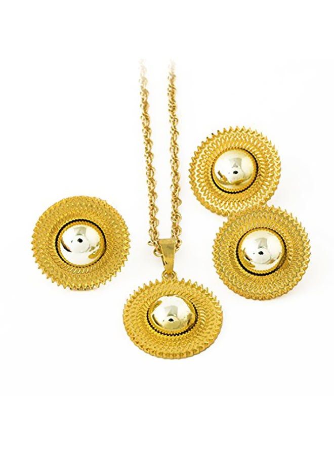 Ethlyn Alloy 24 Karat Gold Plated Jewellery Set - Image 1