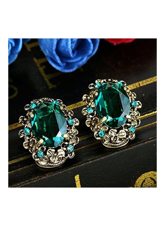 BriLove - Brass Victorian Style Clip On Earrings - Image 1