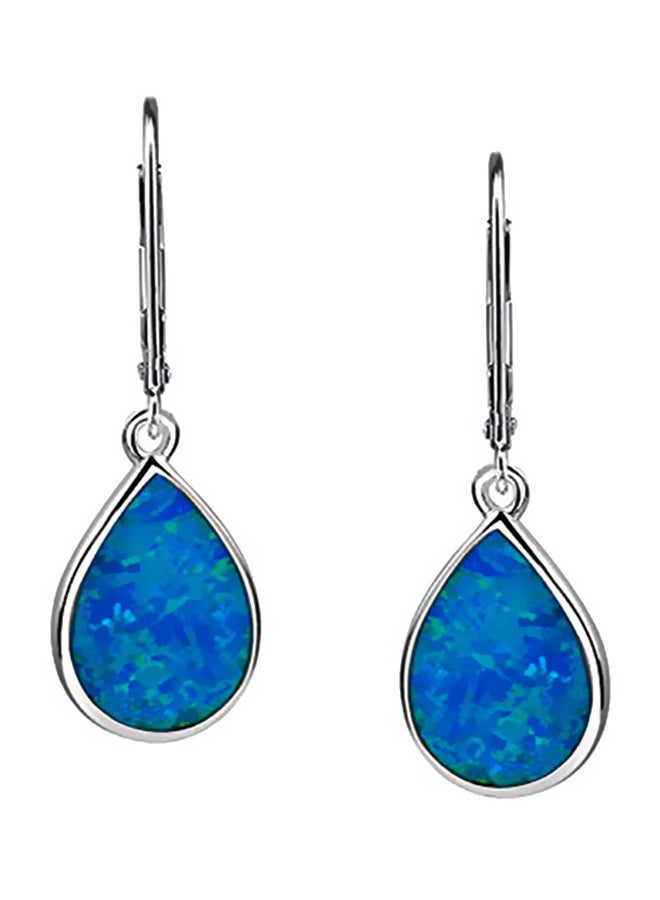 GemsChest 925 Sterling Silver Opal Studded Earrings - Image 1