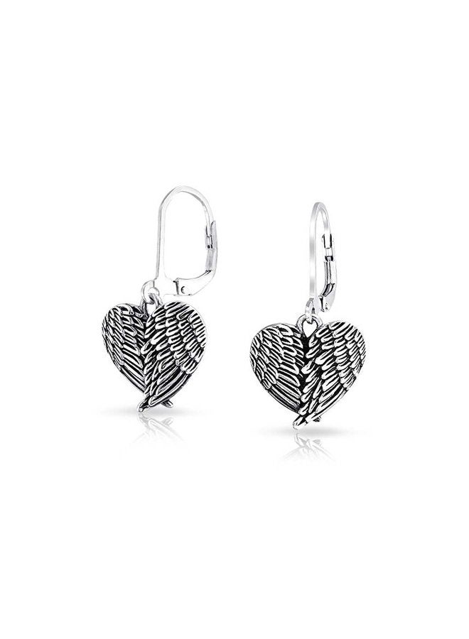 BLING JEWELRY - 925 Sterling Silver Feather Design Fashion Earrings - Image 1