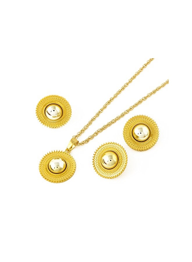 Ethlyn Alloy 24 Karat Gold Plated Jewellery Set - Image 2