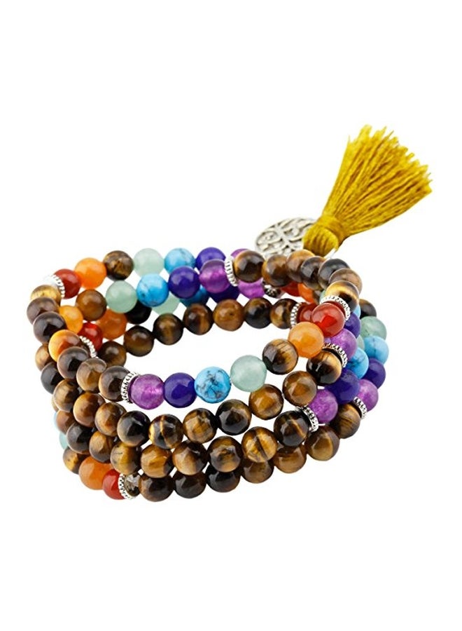 rockcloud - Tiger's Eye Stone Tibetan Mala Bracelet - Image 1