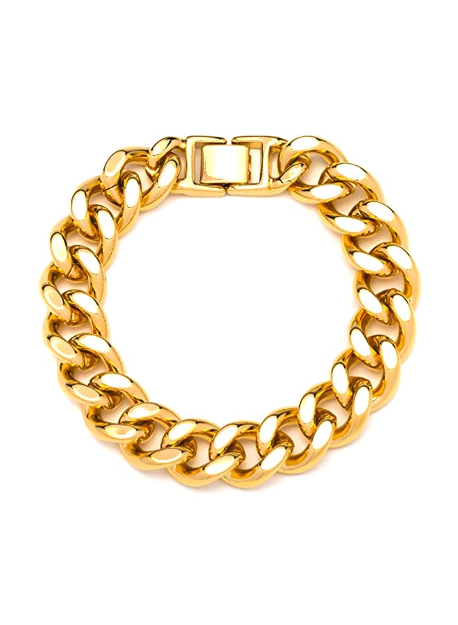 Lifetime Jewelry 24k Gold Plated Cuban Link Bracelet  - Image 1