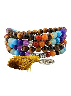 Tiger's Eye Stone Tibetan Mala Bracelet