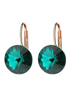 EVEVIC 14 Karat Gold Plated Swarovski Crystal Studded Earrings  - Image 1