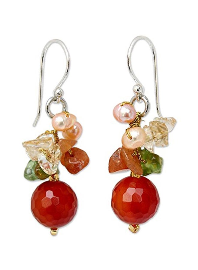 NOVICA 925 Sterling Silver Stone Studded Earrings  - Image 1