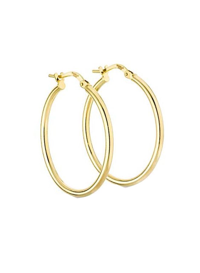 MiaBella - 18 Karat Gold Plated 925 Sterling Silver Hoop Earrings - Image 1