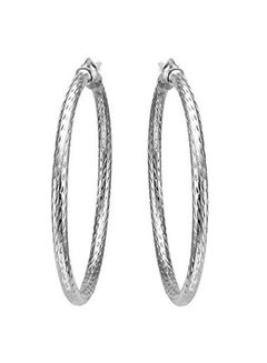 Hoops & Loops 925 Sterling Silver Large Hoop Earrings  - Image 1