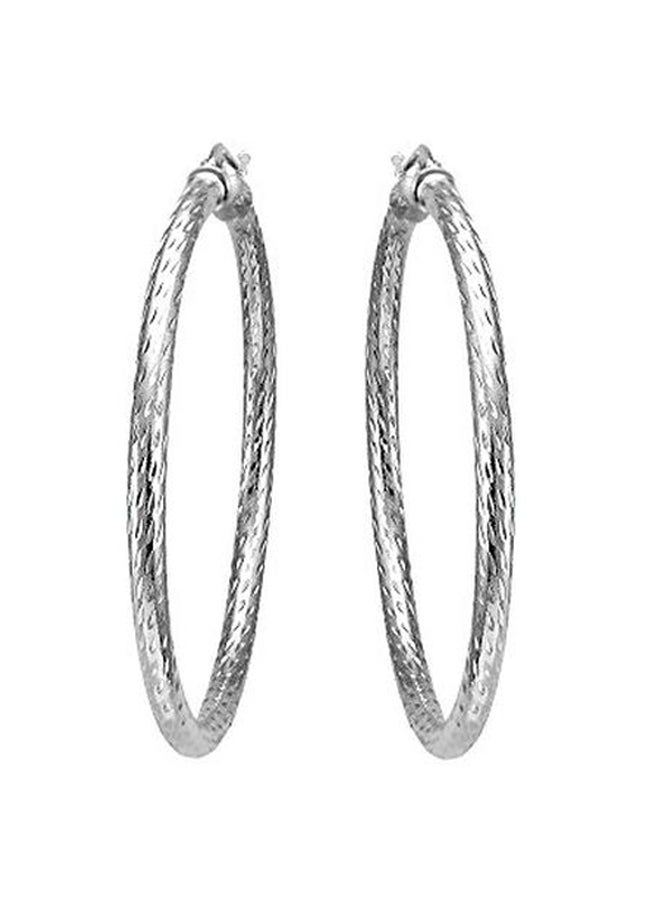 Hoops & Loops 925 Sterling Silver Large Hoop Earrings  - Image 1