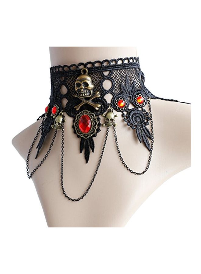 Youniker Alloy Choker Necklace And Earrings Set  - Image 2