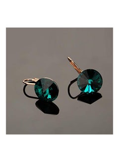EVEVIC 14 Karat Gold Plated Swarovski Crystal Studded Earrings  - Image 3