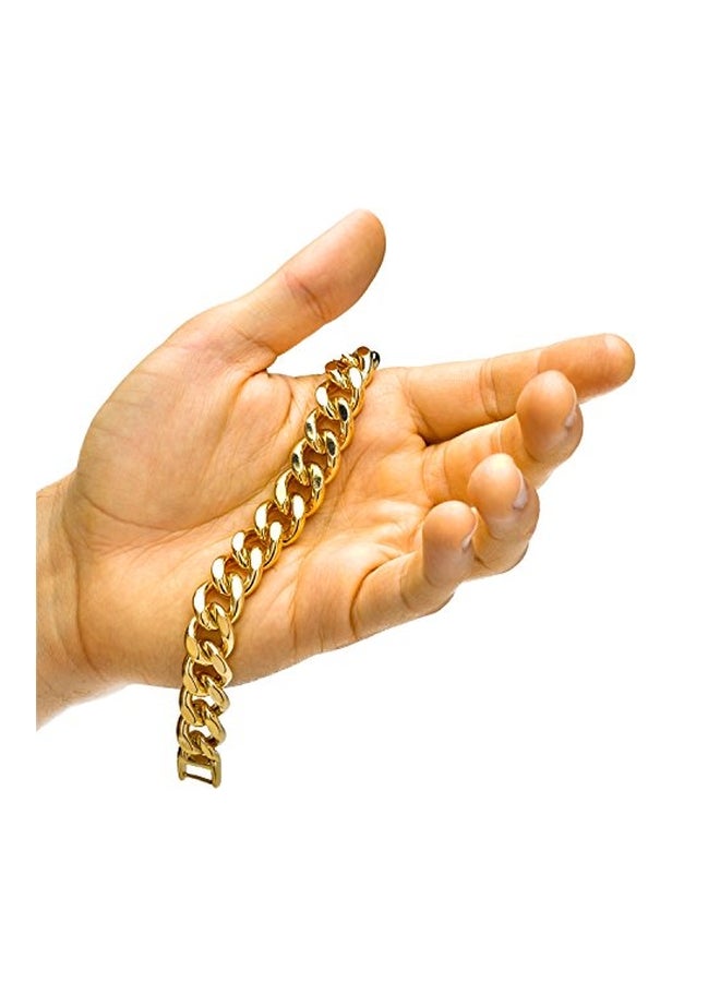 Lifetime Jewelry 24k Gold Plated Cuban Link Bracelet  - Image 2
