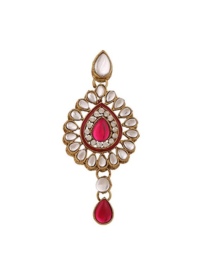 Dancing Girl - Alloy Cubic Zirconia Studded Necklace Set - Image 1