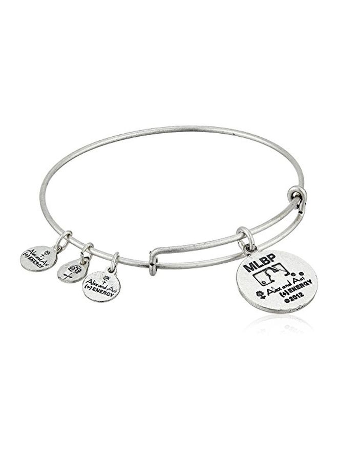 ALEX AND ANI Brass Silver Tone Washington Nationals Cap Logo Expandable Rafaelian Charm Bracelet  - Image 2