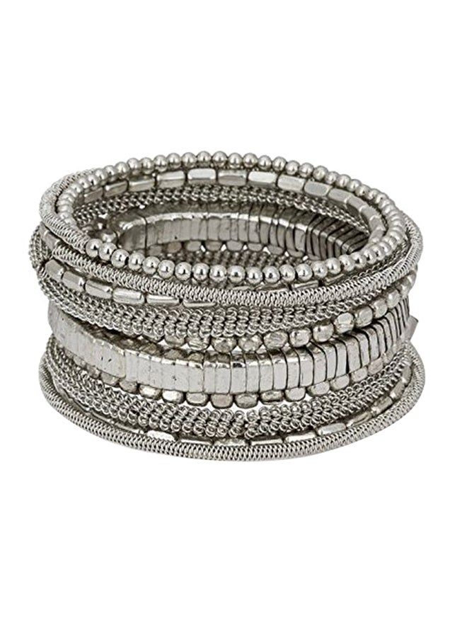 SPUNKYsoul Stainless Steel Handmade Bohemian Coil Bracelet - Image 1