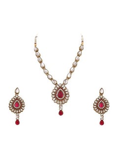 Alloy Cubic Zirconia Studded Necklace Set