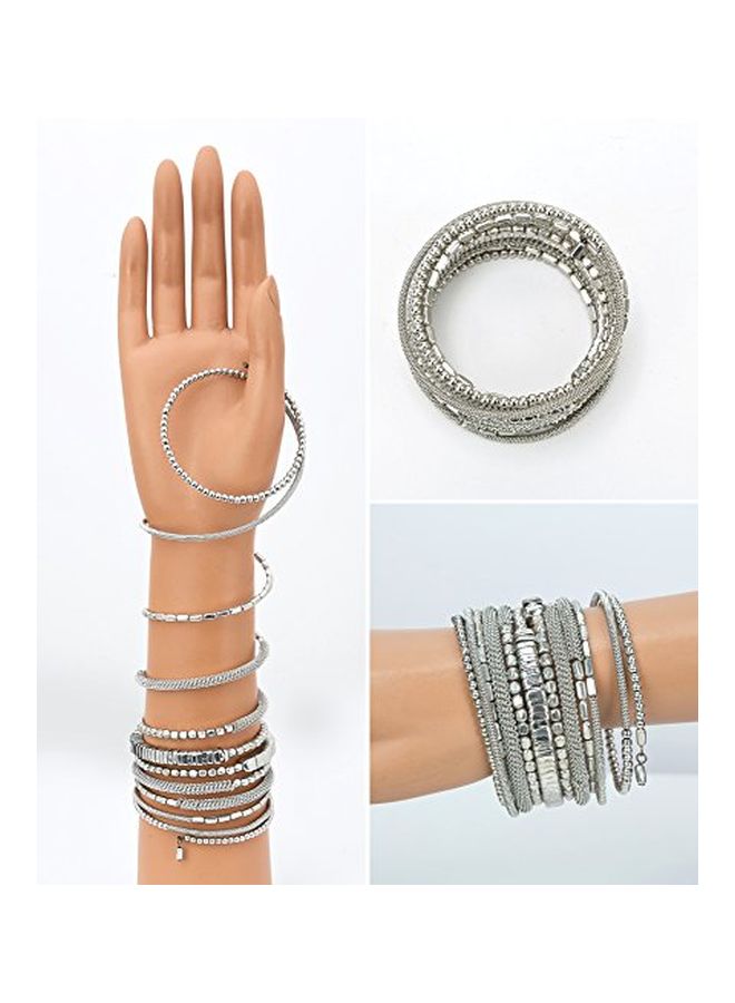 SPUNKYsoul Stainless Steel Handmade Bohemian Coil Bracelet - Image 2