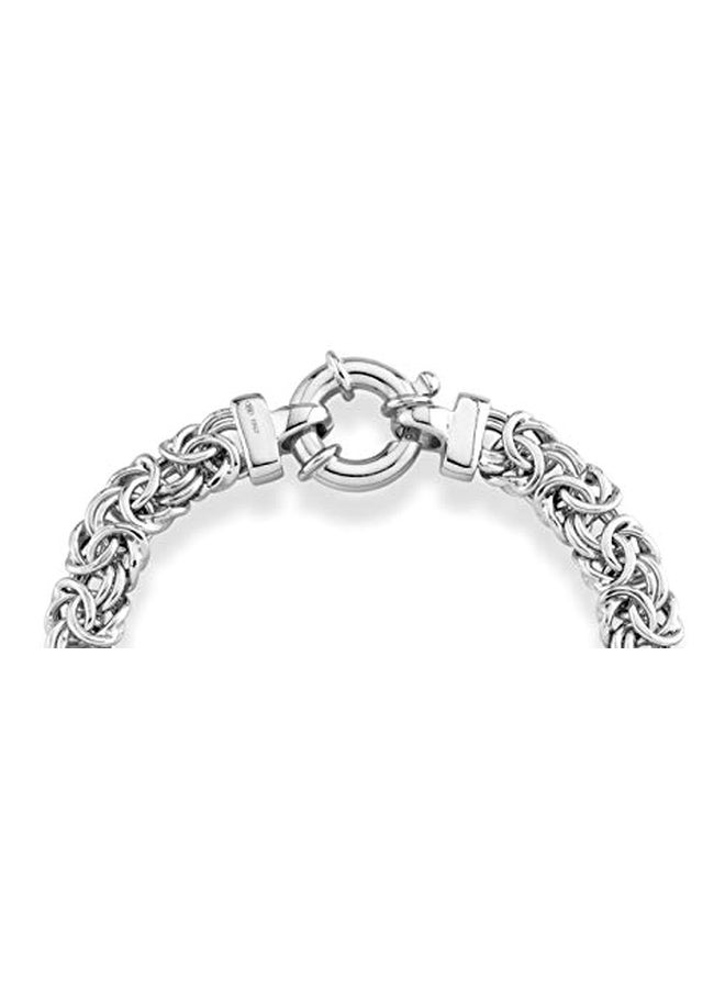 MiaBella 925 Sterling Silver Byzantine Link Chain Bracelet - Image 3
